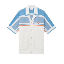 Cotton Tennis Short Sleeve Crochet Shirt