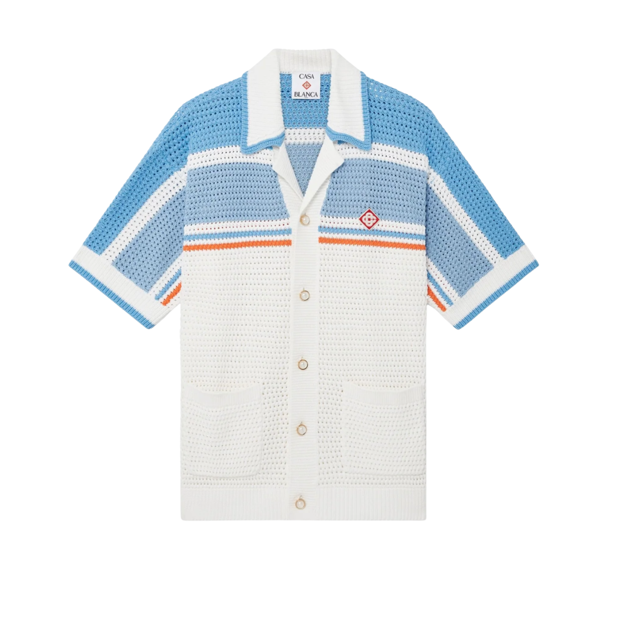 Cotton Tennis Short Sleeve Crochet Shirt