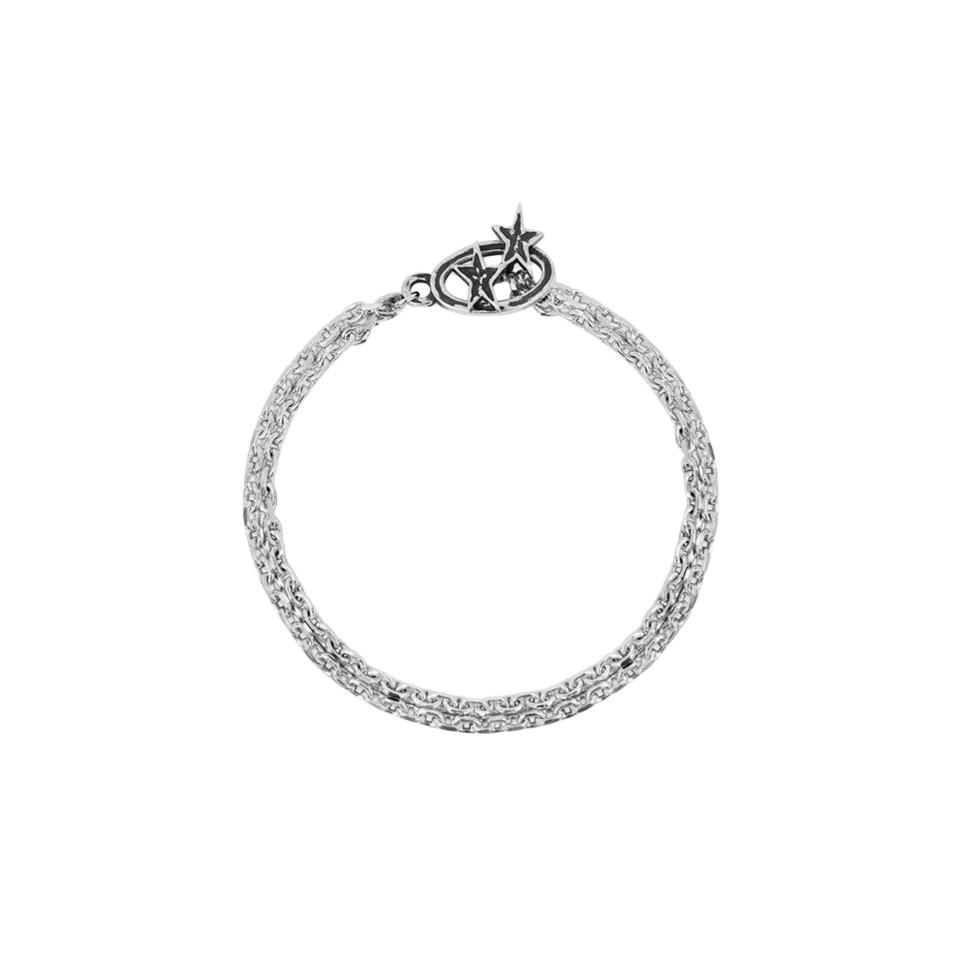 Icon Double Chain Bracelet Silver
