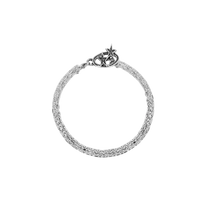 Icon Double Chain Bracelet Silver