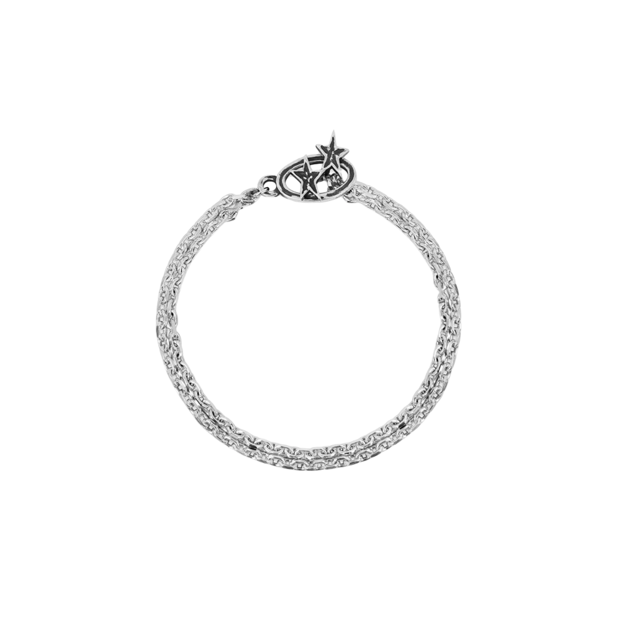 Icon Double Chain Bracelet Silver