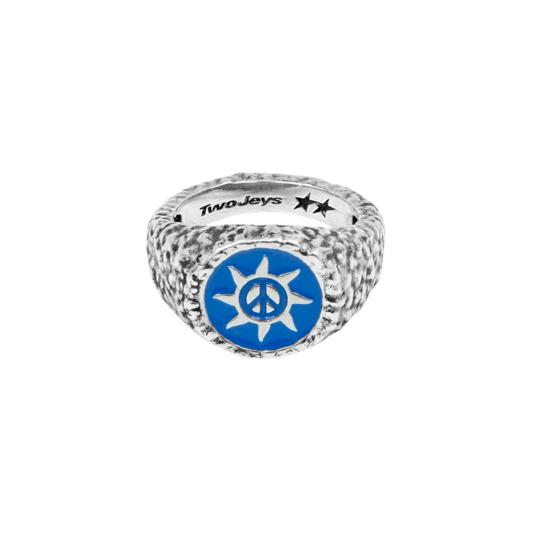 Enameled Peace Out Ring