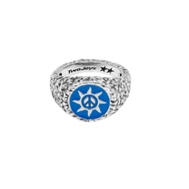 Enameled Peace Out Ring