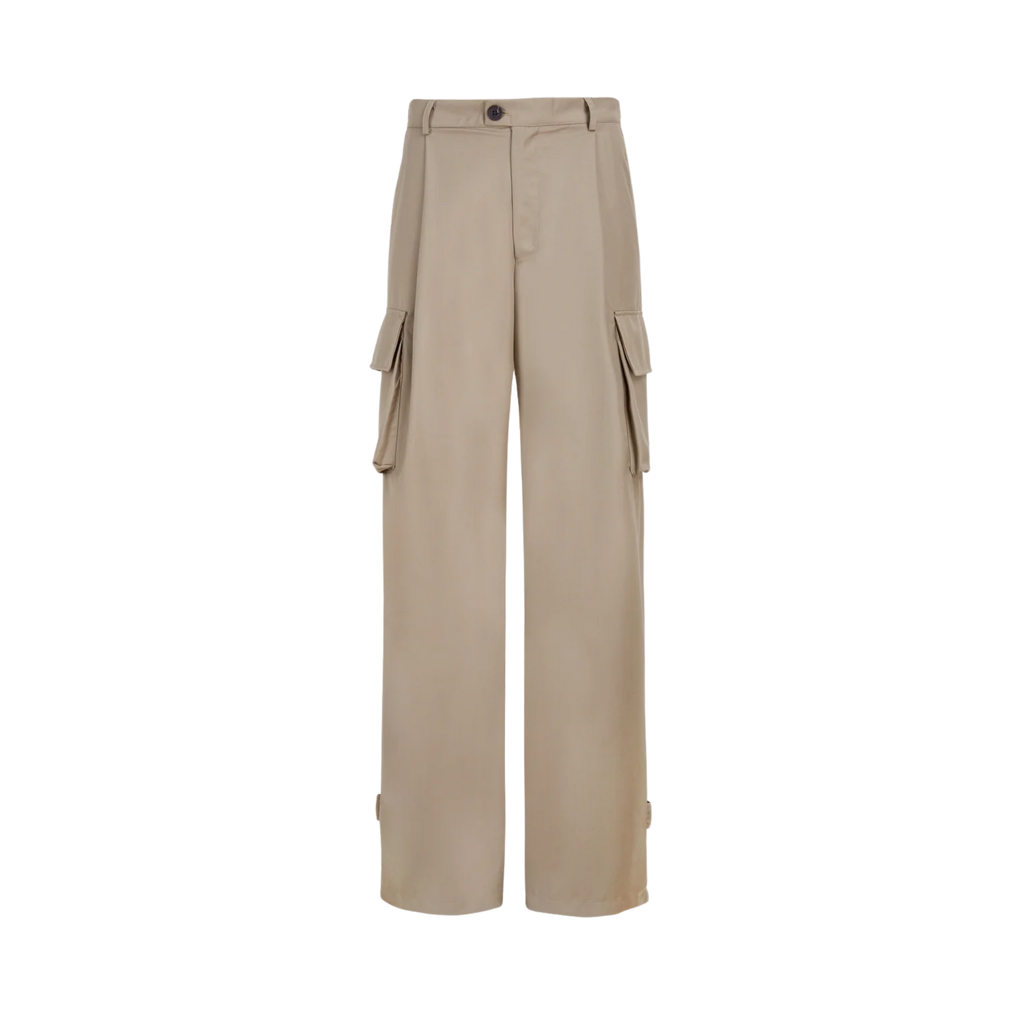 Pleated Cargo Pants KHAKI