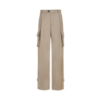 Pleated Cargo Pants KHAKI