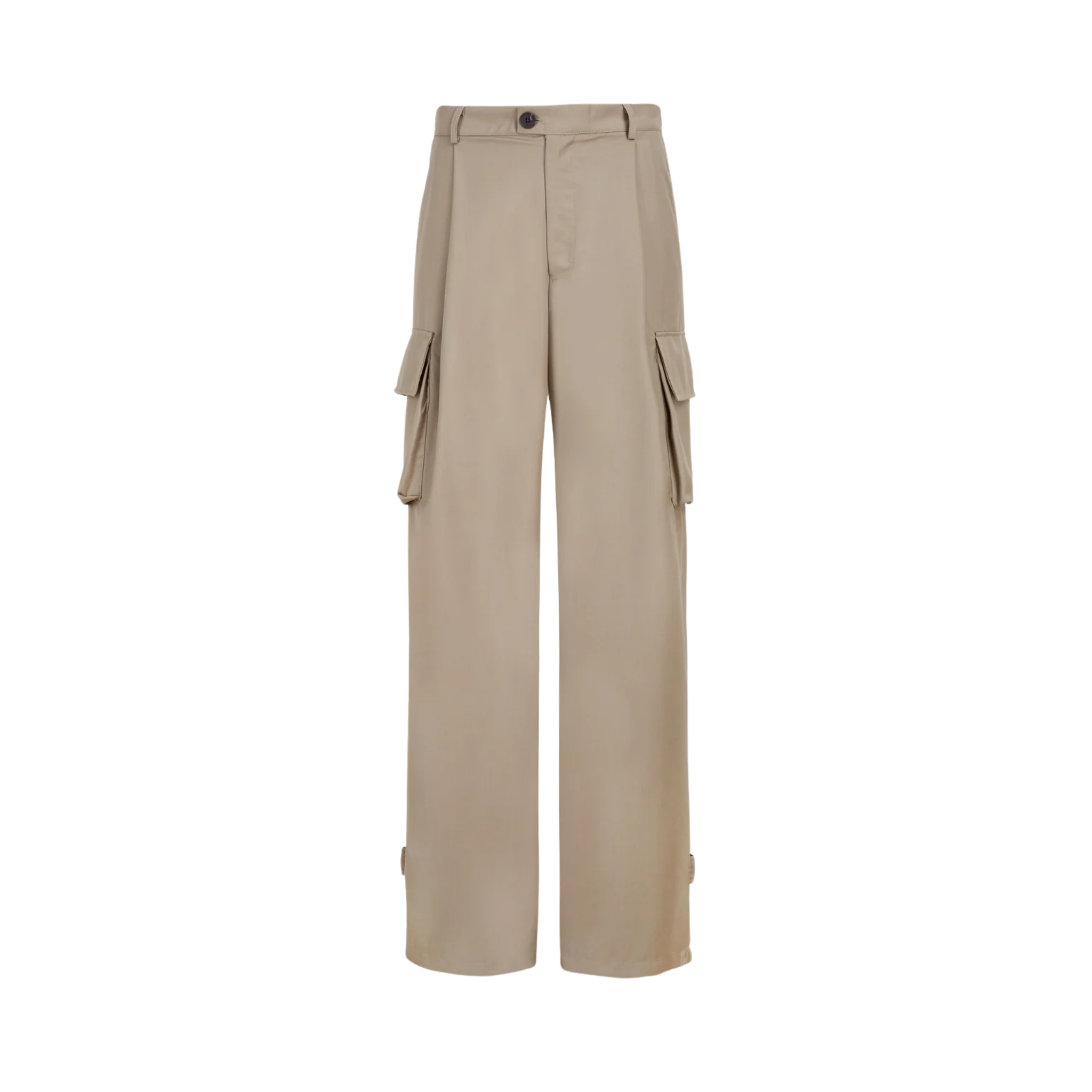 Pleated Cargo Pants KHAKI