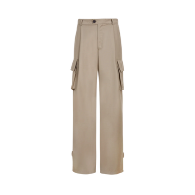 Pleated Cargo Pants KHAKI