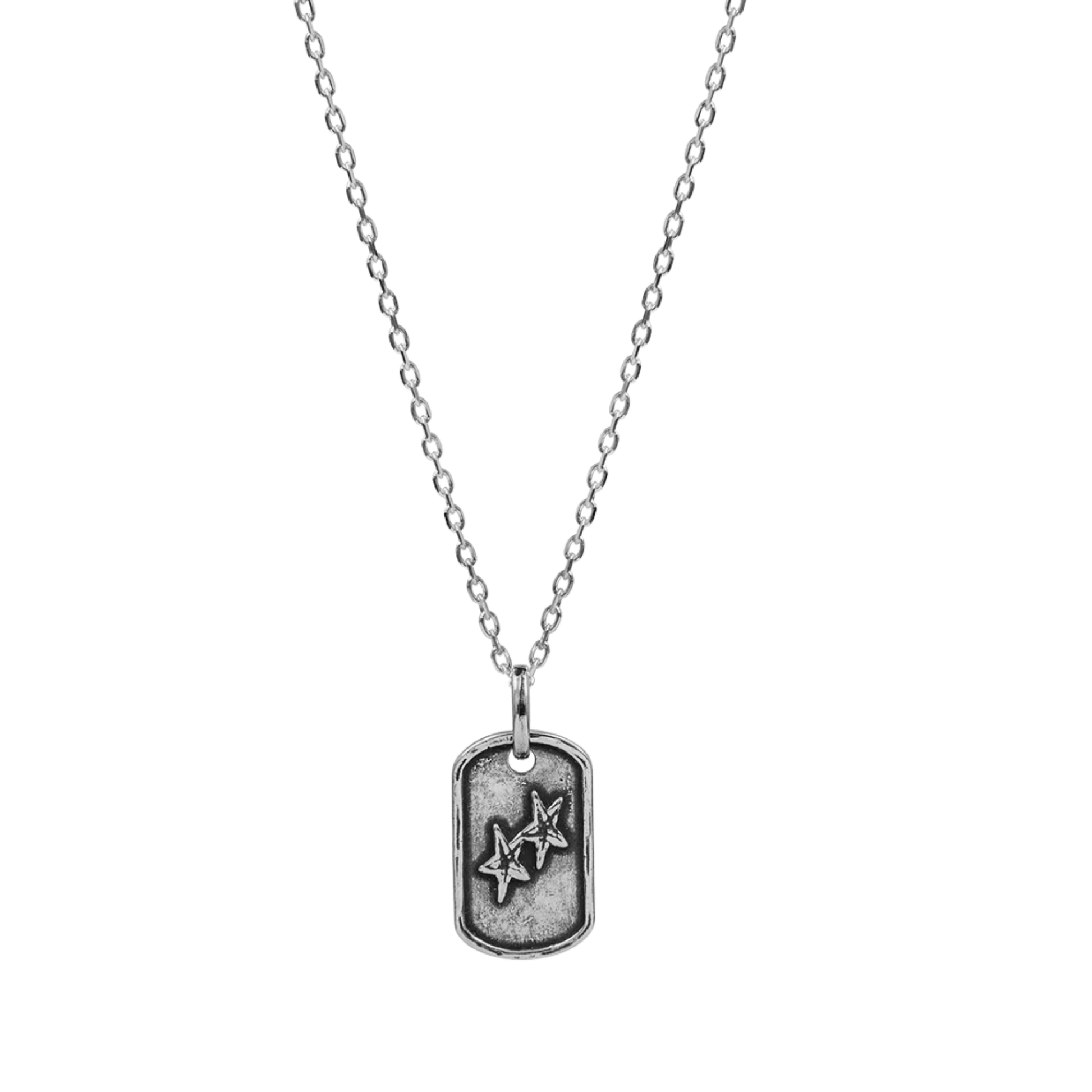 Dog Tag Necklace Silver