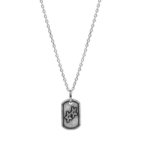 Dog Tag Necklace Silver