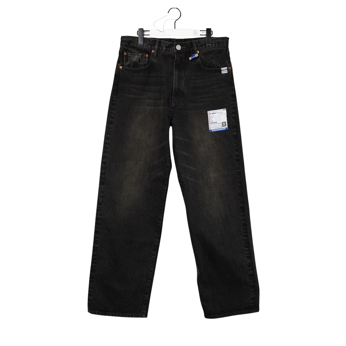 HARD WASHED SELVAGE DENIM STRAIGHT PANT