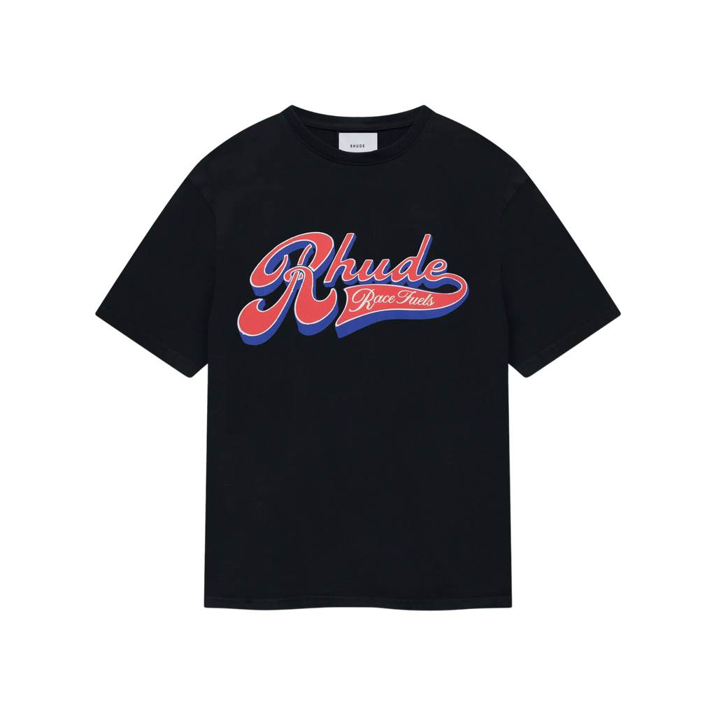 RHUDE PIT STOP TEE VINTAGE BLACK