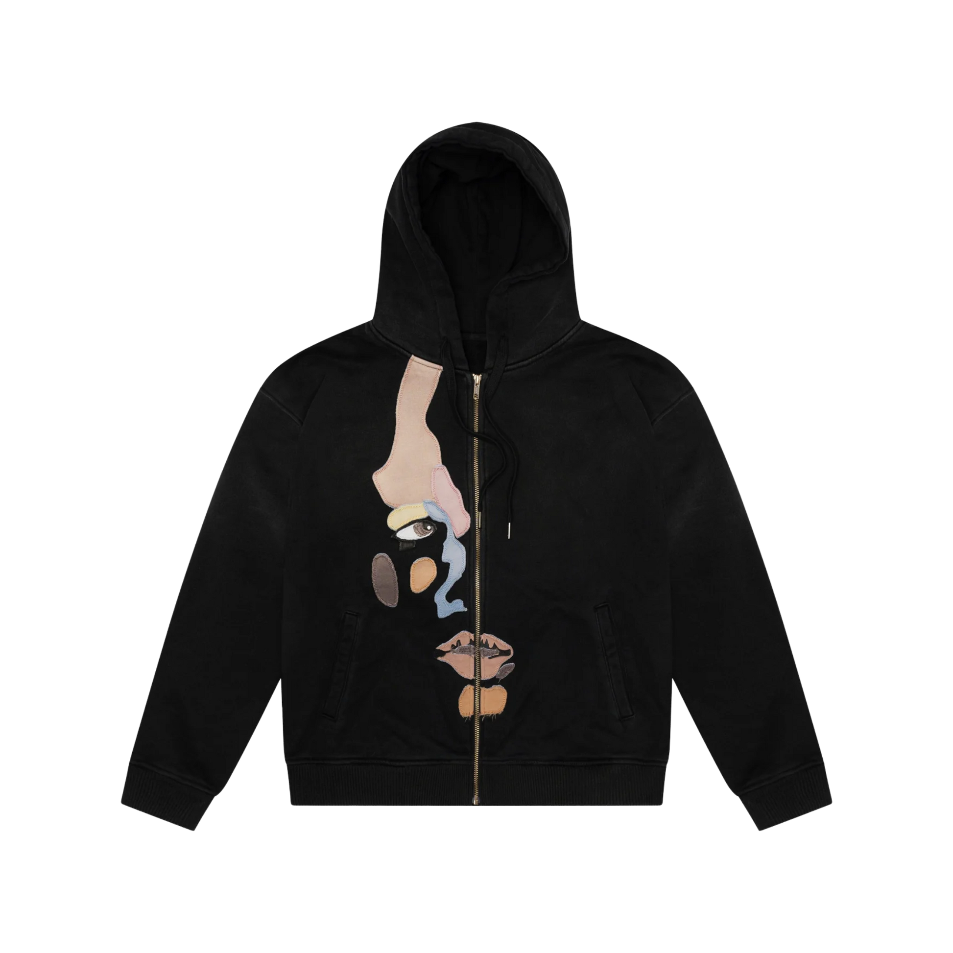Side Eye Face Hoodie Black