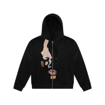 Side Eye Face Hoodie Black