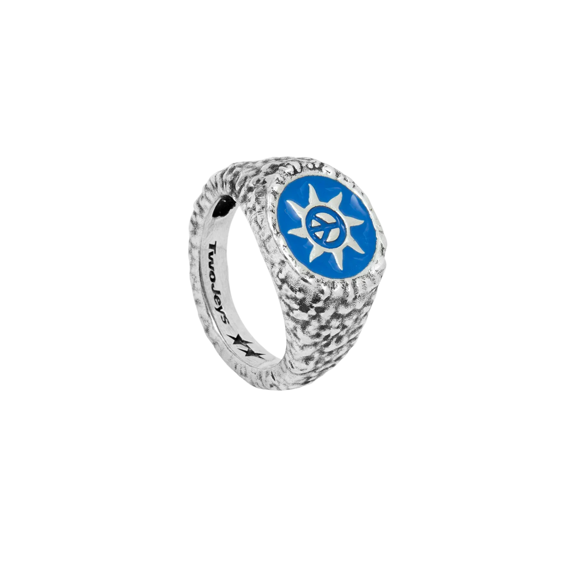 Enameled Peace Out Ring 20