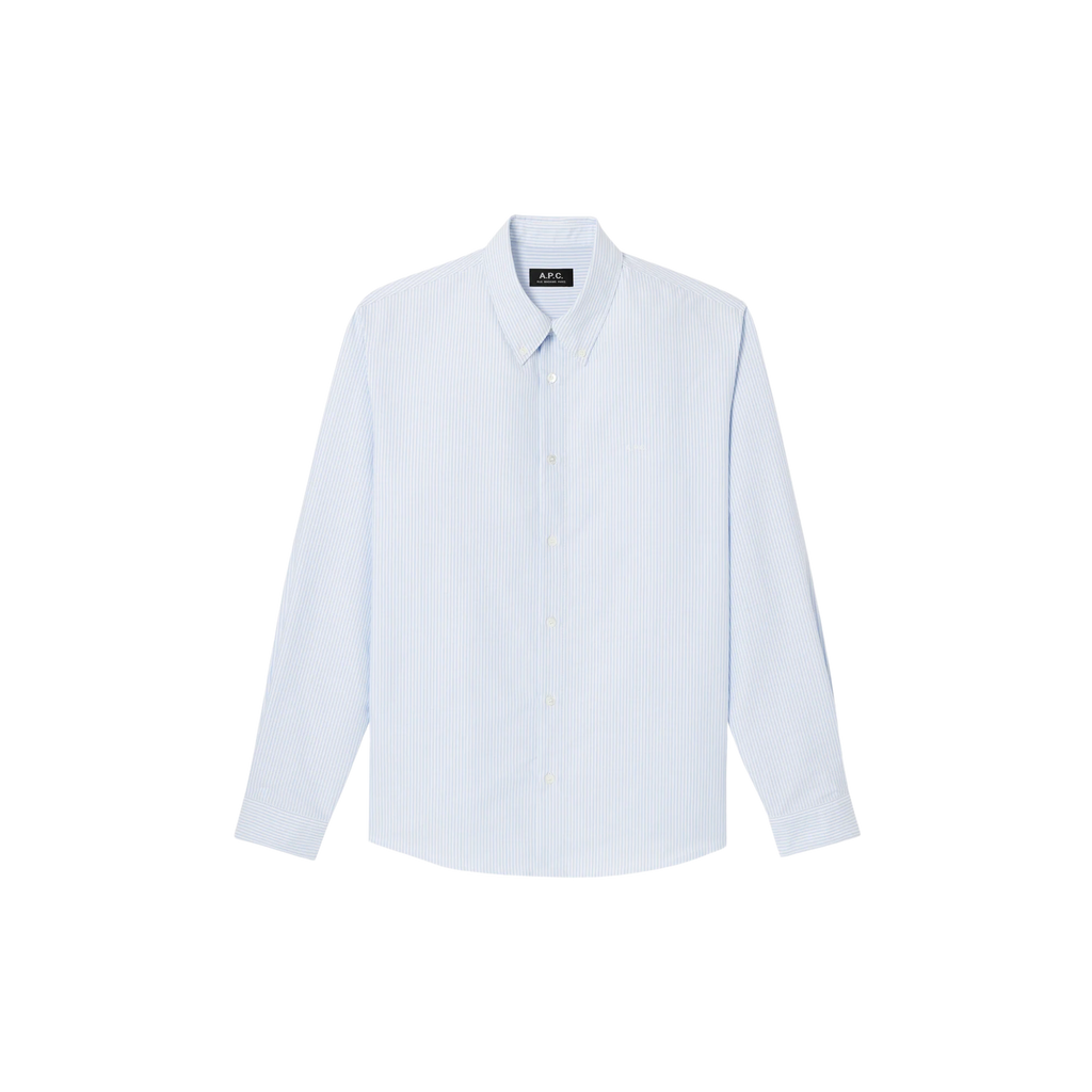 chemise new greg bleu