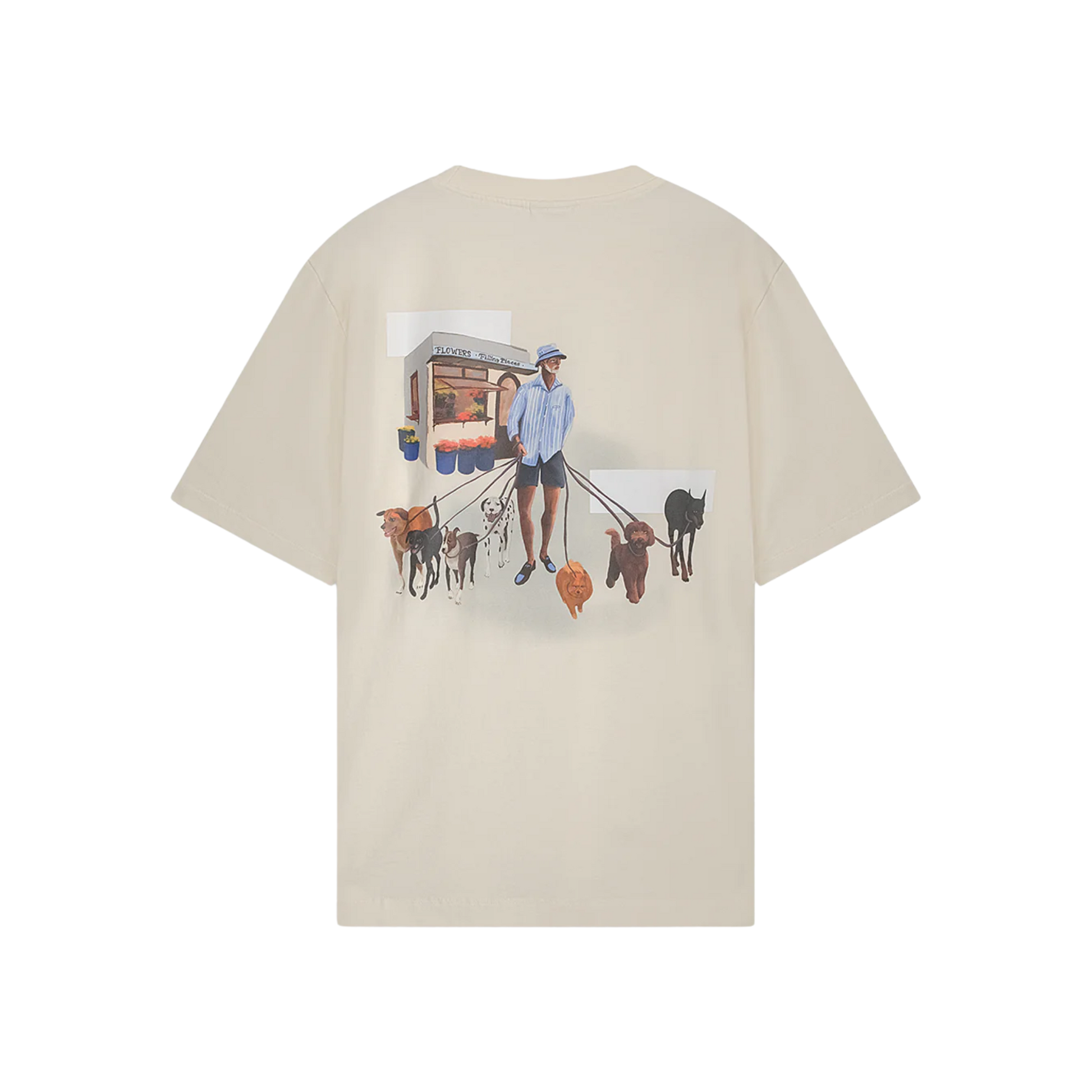 T-shirt Dog Walker Antique White