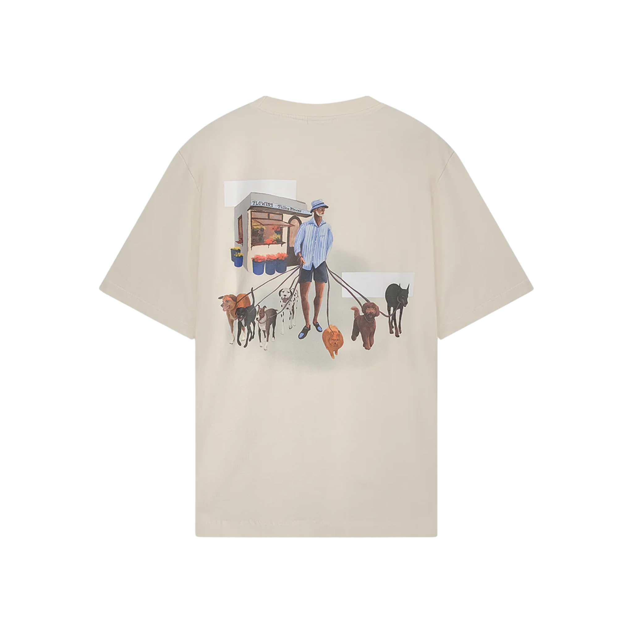 T-shirt Dog Walker Antique White