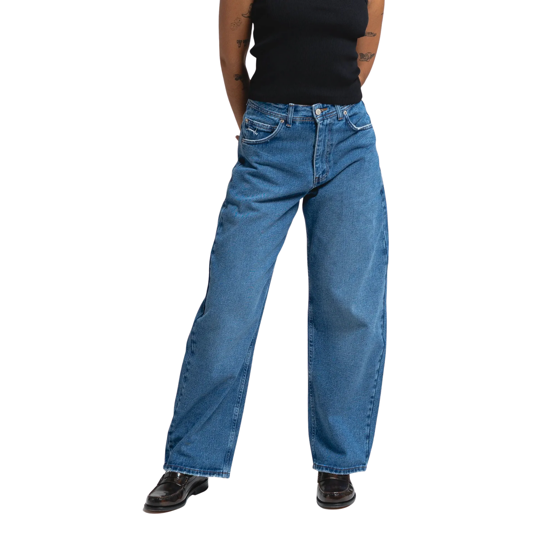 LOOFA IKON FLOWER DENIM PANTS