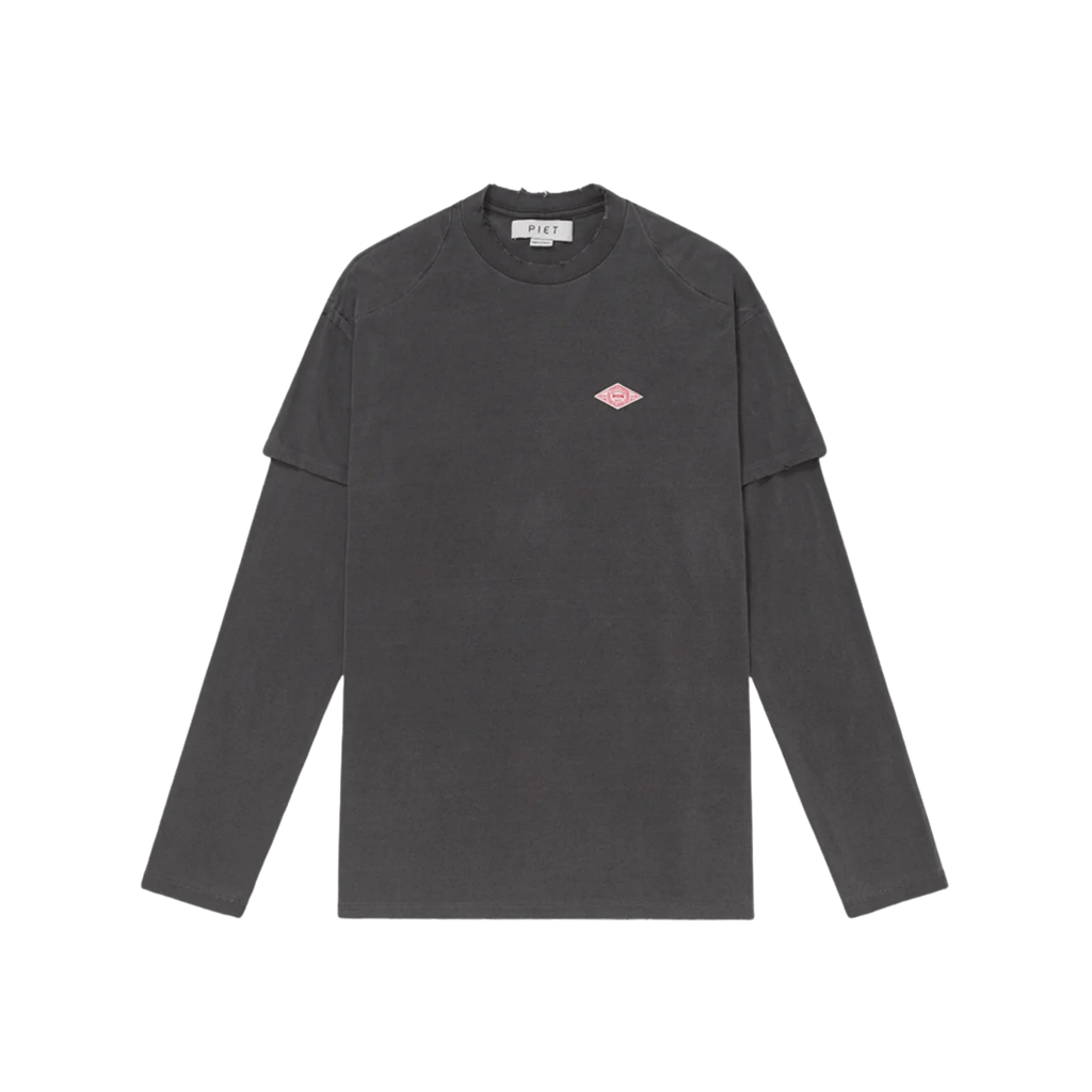 Double Long Sleeve T-shirt - Vintage Black