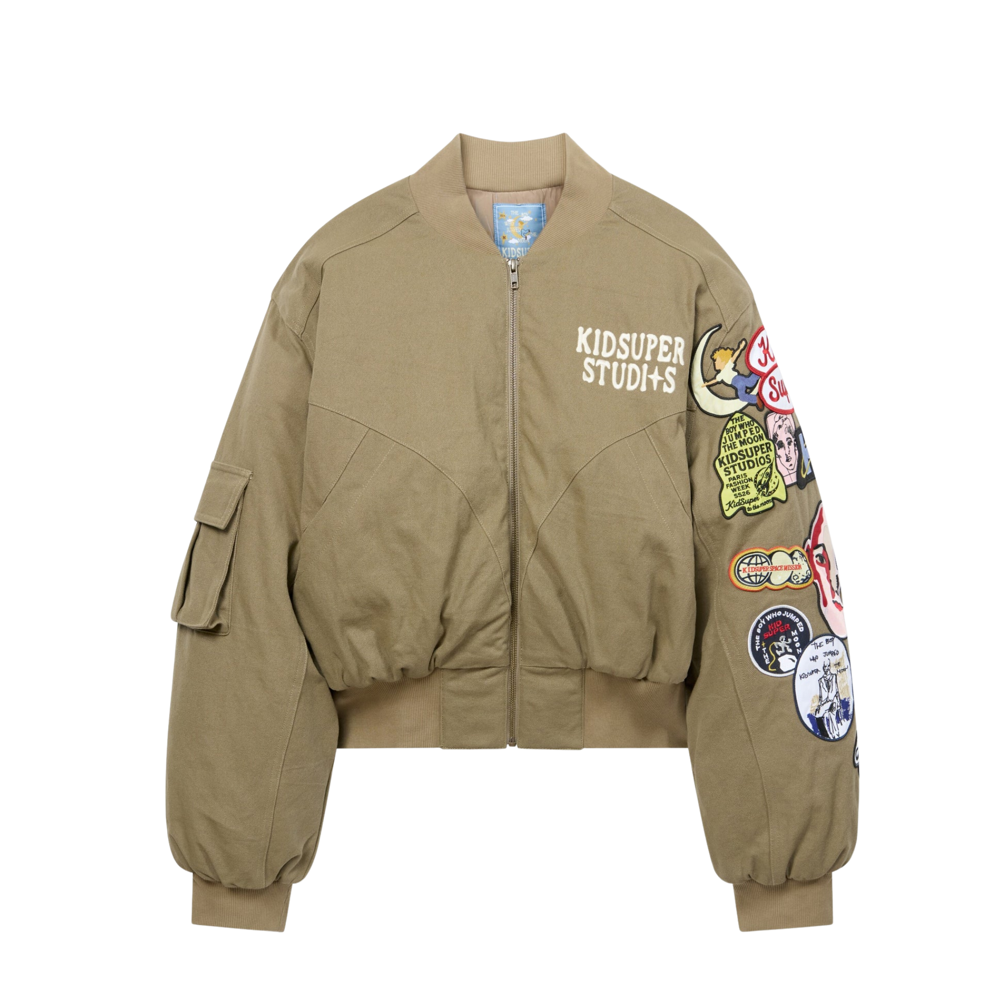 Patches Bomber Jacket Green