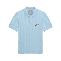 Painters Logo Knit Polo Light Blue