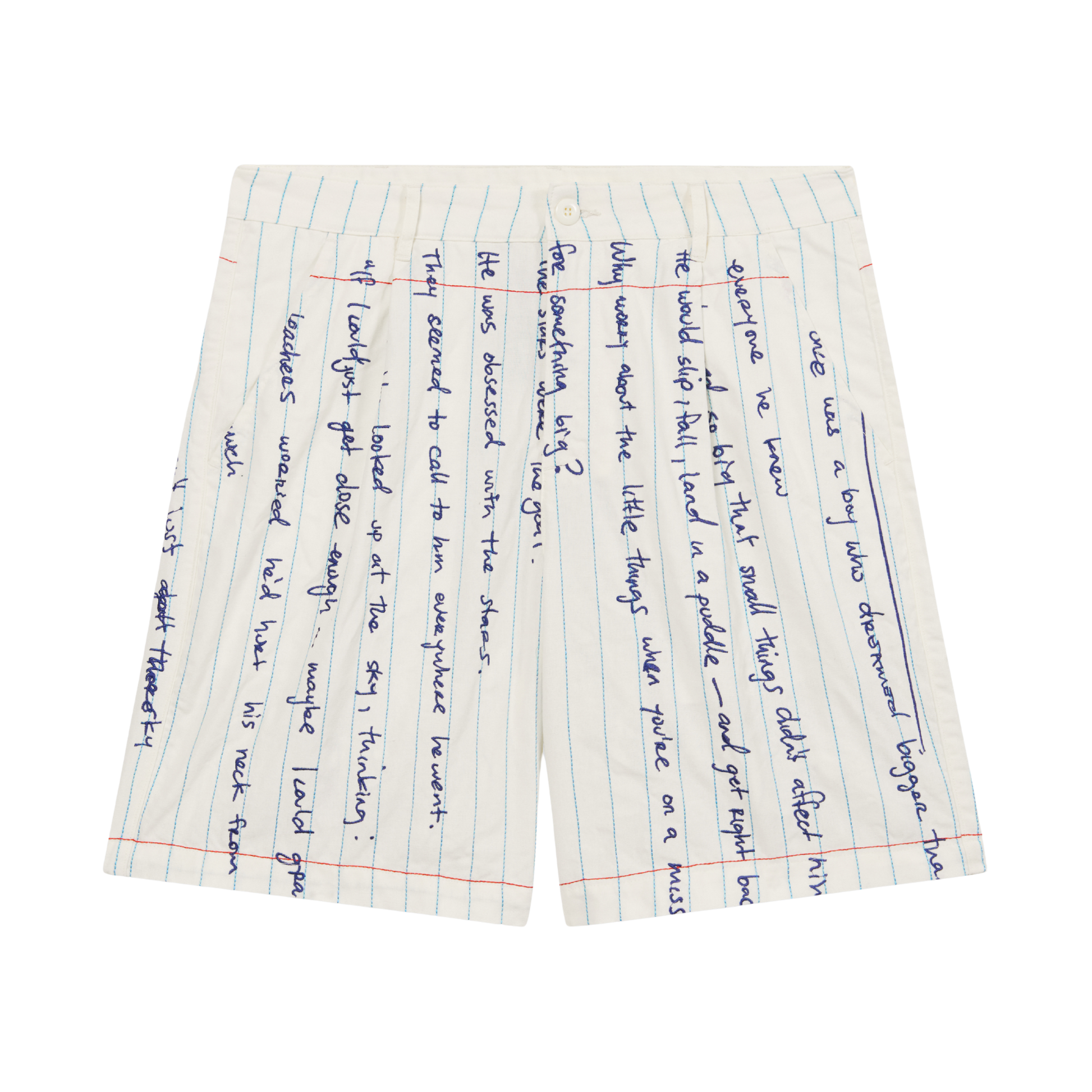 Paper Handwriting Pleated Short