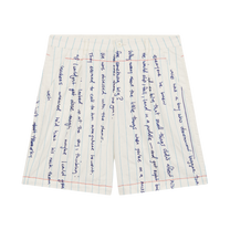 Paper Handwriting Pleated Short