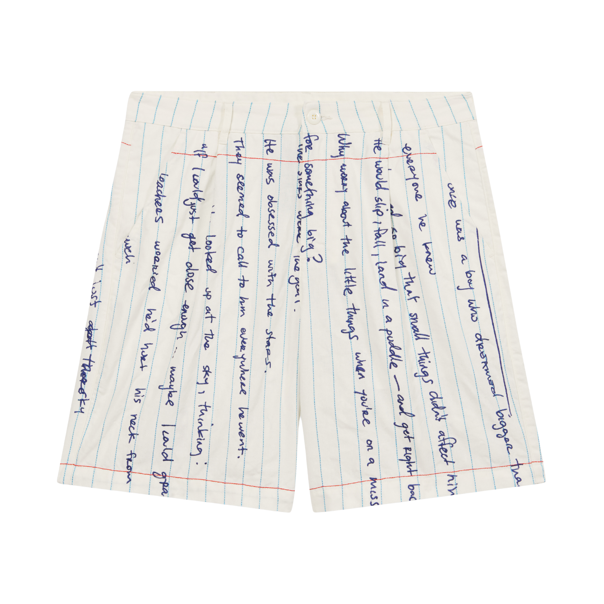 Paper Handwriting Pleated Short