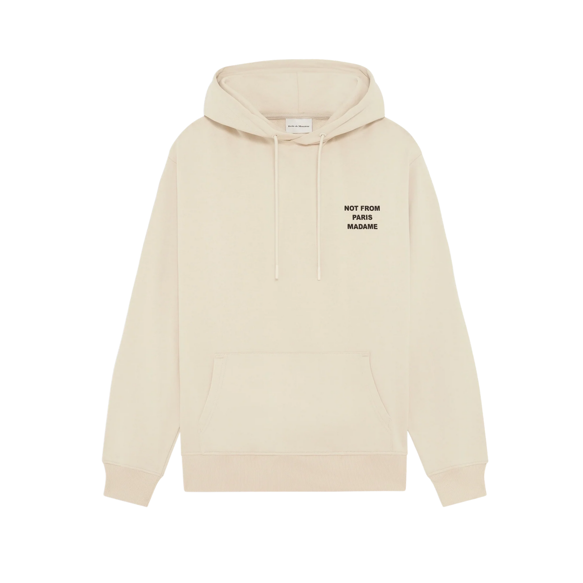 Classic Slogan Hoodie Beige