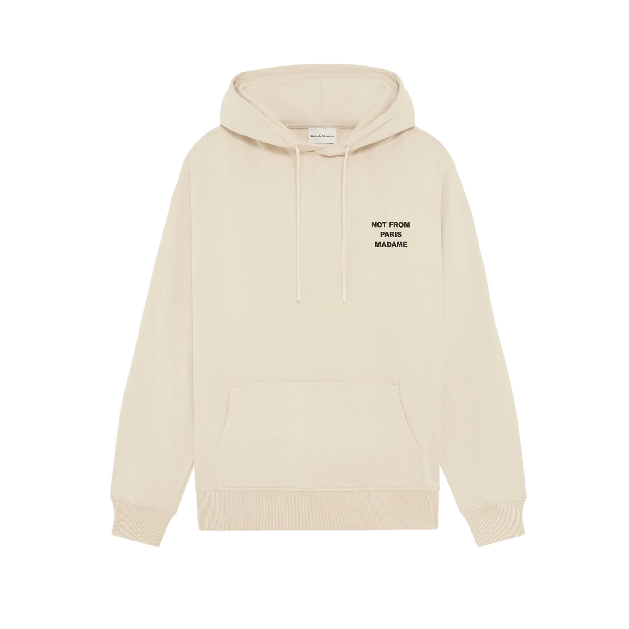 Classic Slogan Hoodie Beige