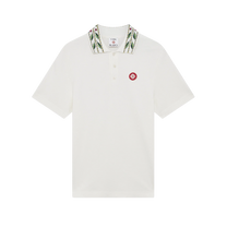 Classic Laurel Pique Polo White