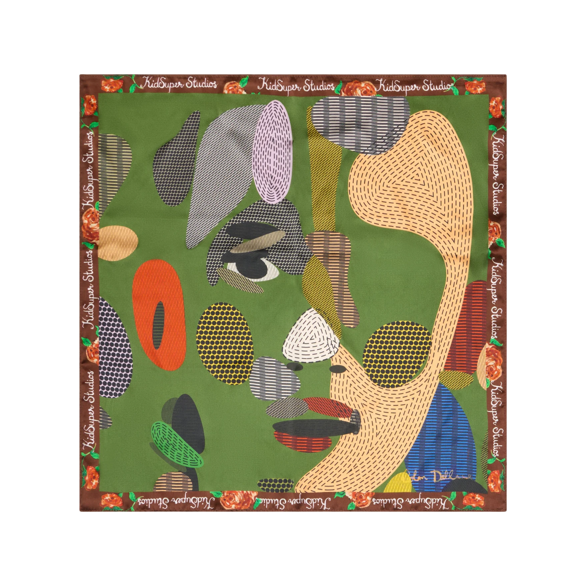 Face dots silk scarf