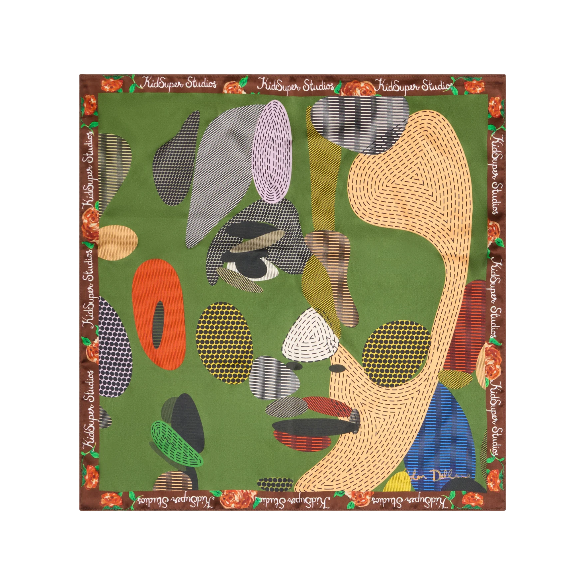 Face dots silk scarf