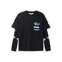 Piet F.C. Knitted Sleeve T-shirt - Vintage Black/Black