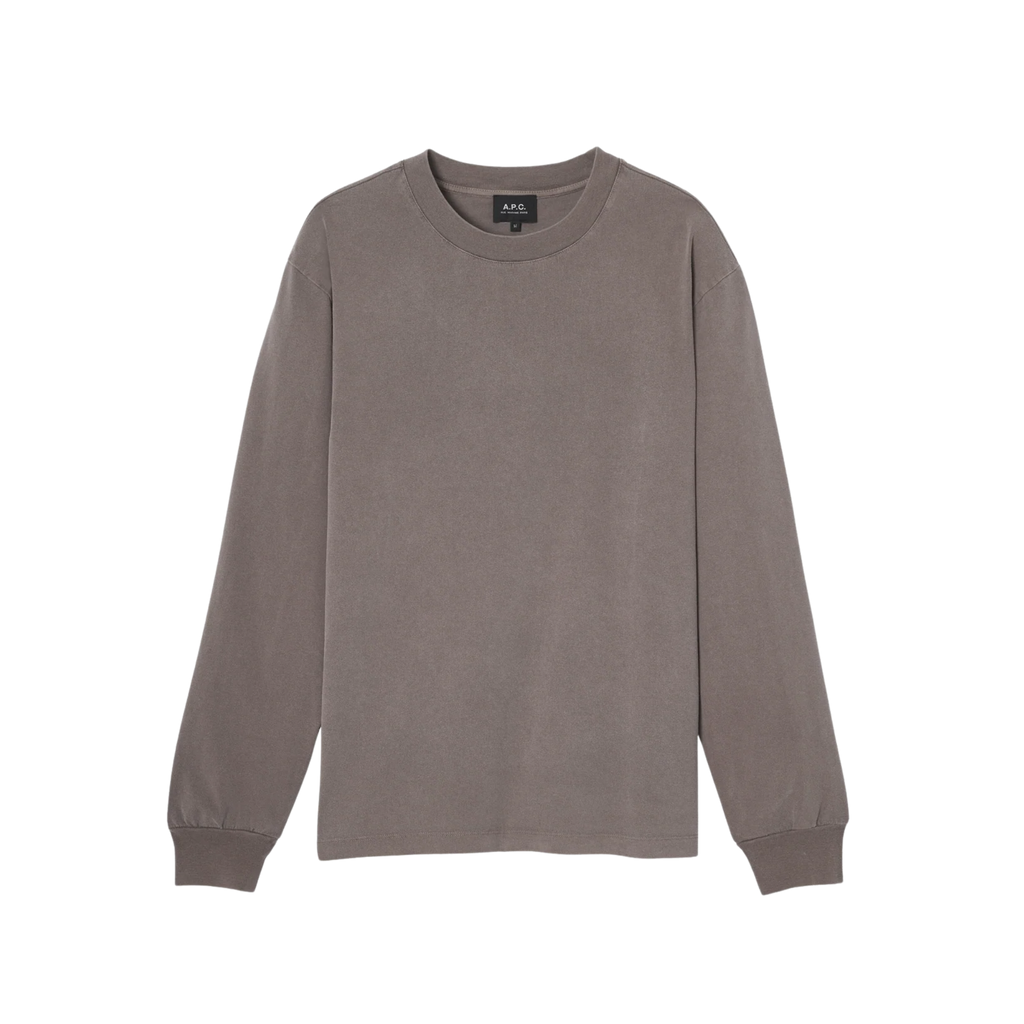 t-shirt manches long apc hiver 26 noisette