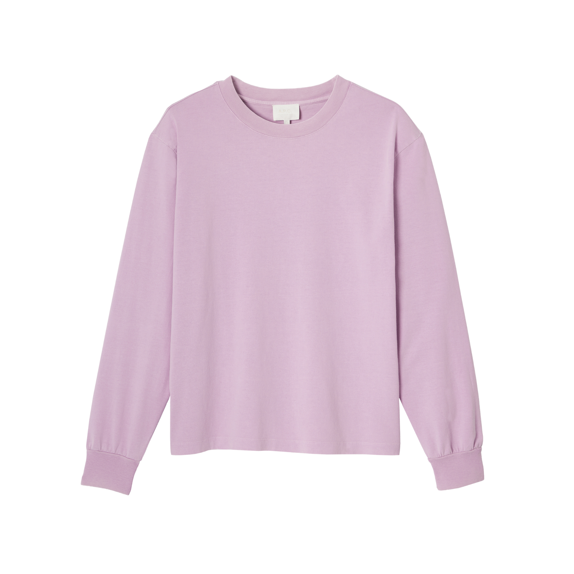 t-shirt manches long apc hiver 26 rose pale