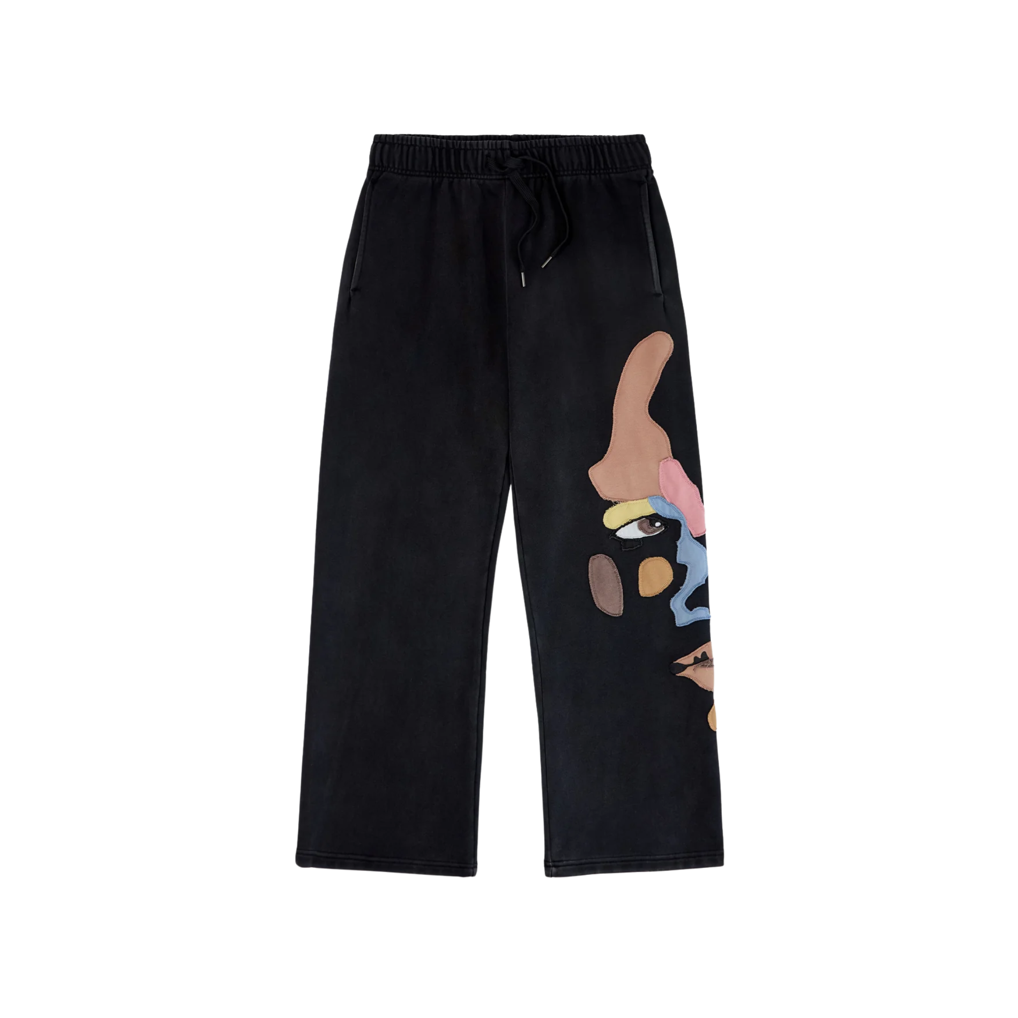 Side Eye Face Sweats Black