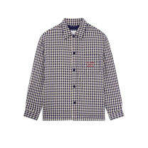 Check Overshirt With Slogan
