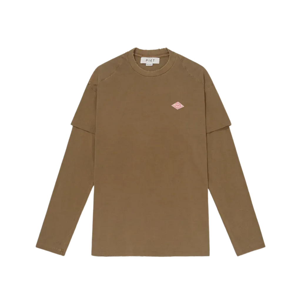 Double Long Sleeve T-shirt - Khaki