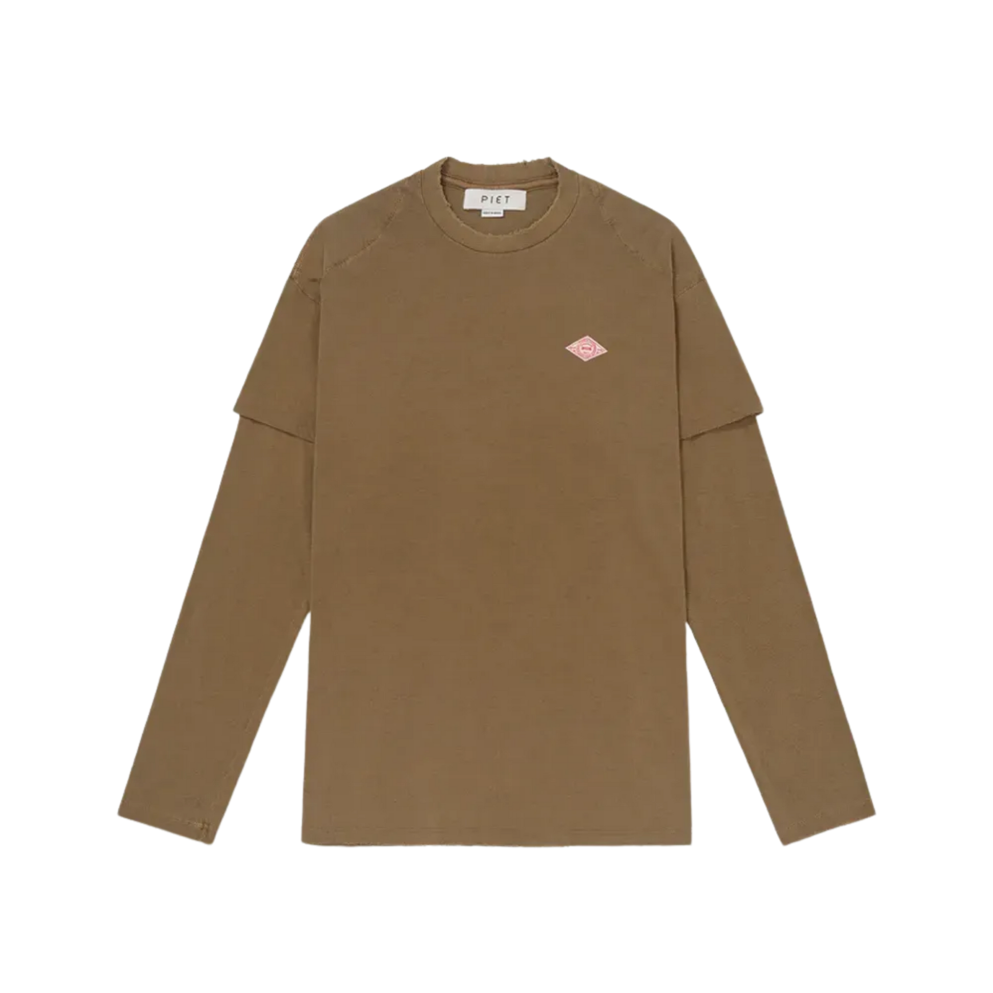 Double Long Sleeve T-shirt - Khaki