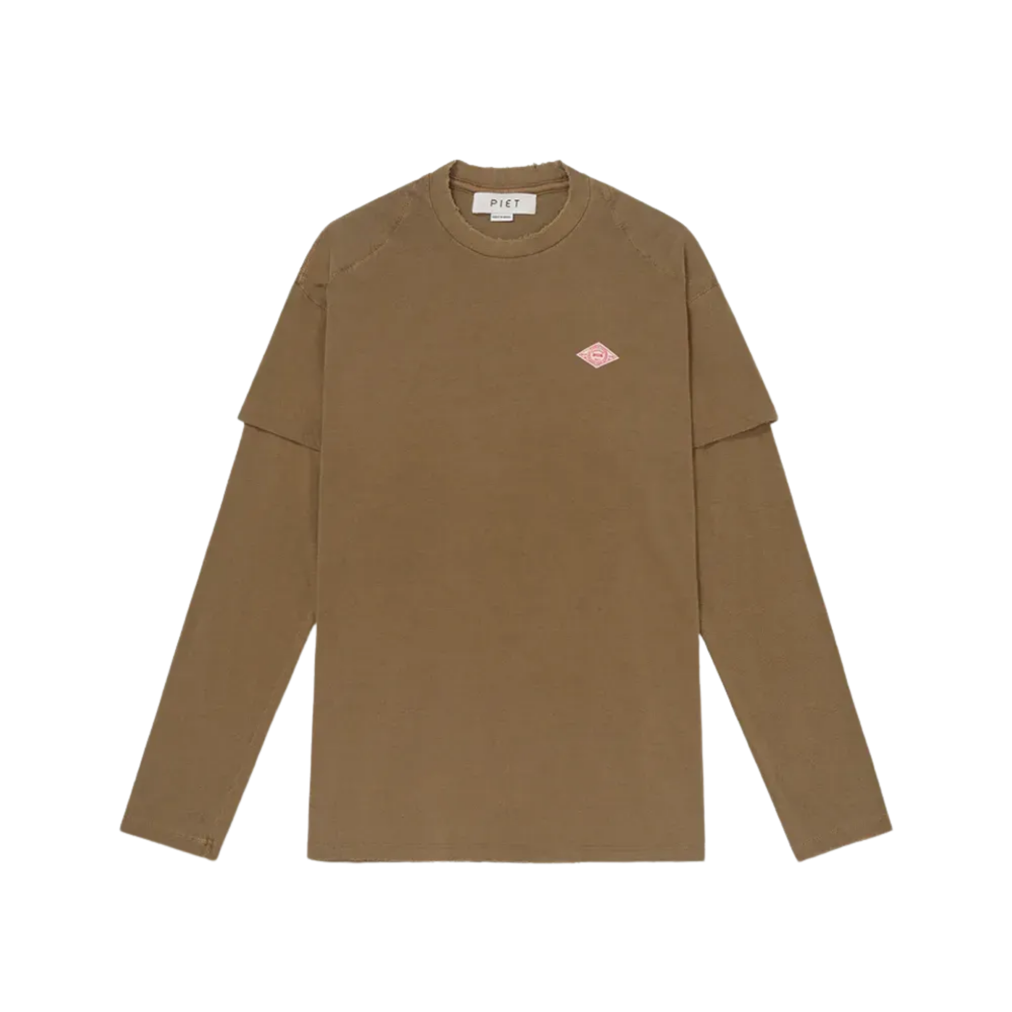 Double Long Sleeve T-shirt - Khaki