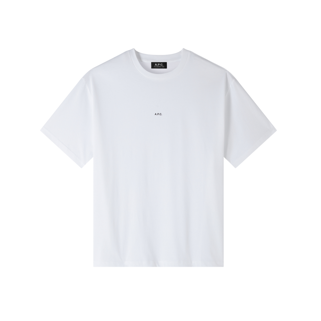 t-shirt boxy micro logo blanc