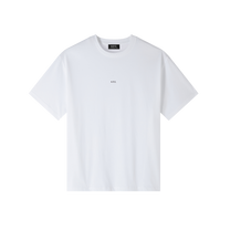 t-shirt boxy micro logo blanc