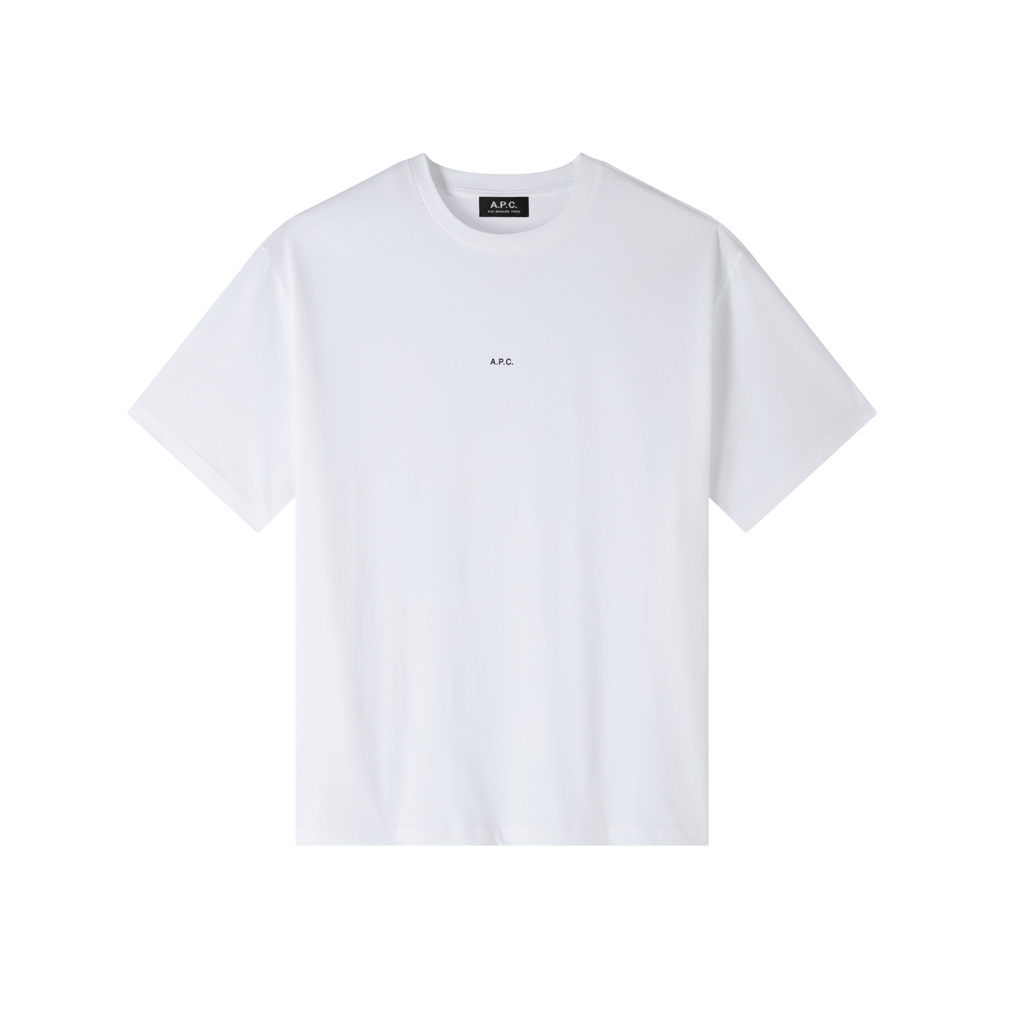 t-shirt boxy micro logo blanc