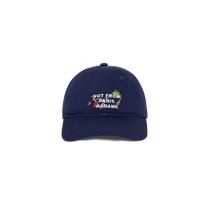 Vine Embroidered Slogan Cap Navy