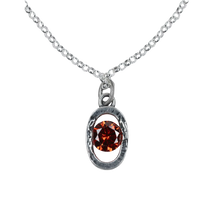 Icon Link Ruby Necklace Silver Única