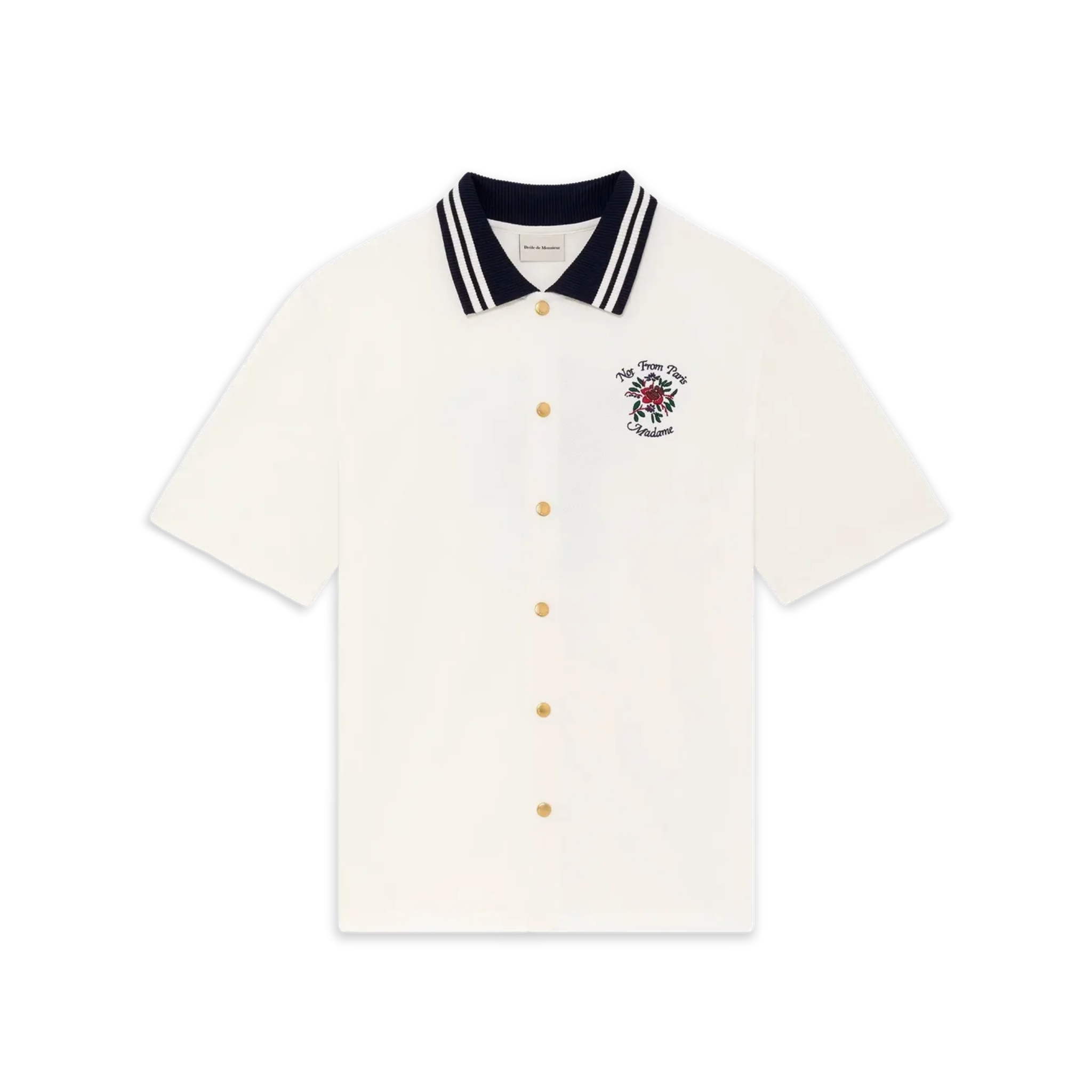 Chemise Piquée Slogan Rose