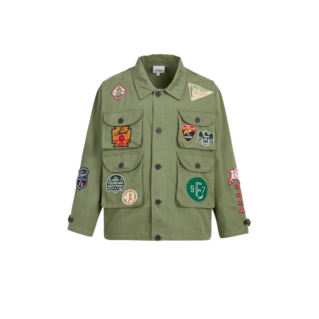Utility Patchwork Jacket Faded Hunter Green