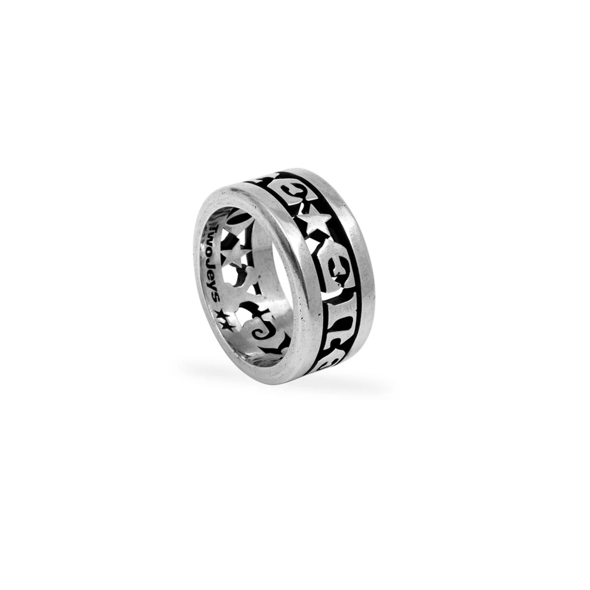 Twojeys Scripted Ring Plata 22