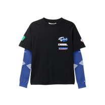 Piet F.C. Knitted Sleeve T-shirt - Vintage Black/Blue